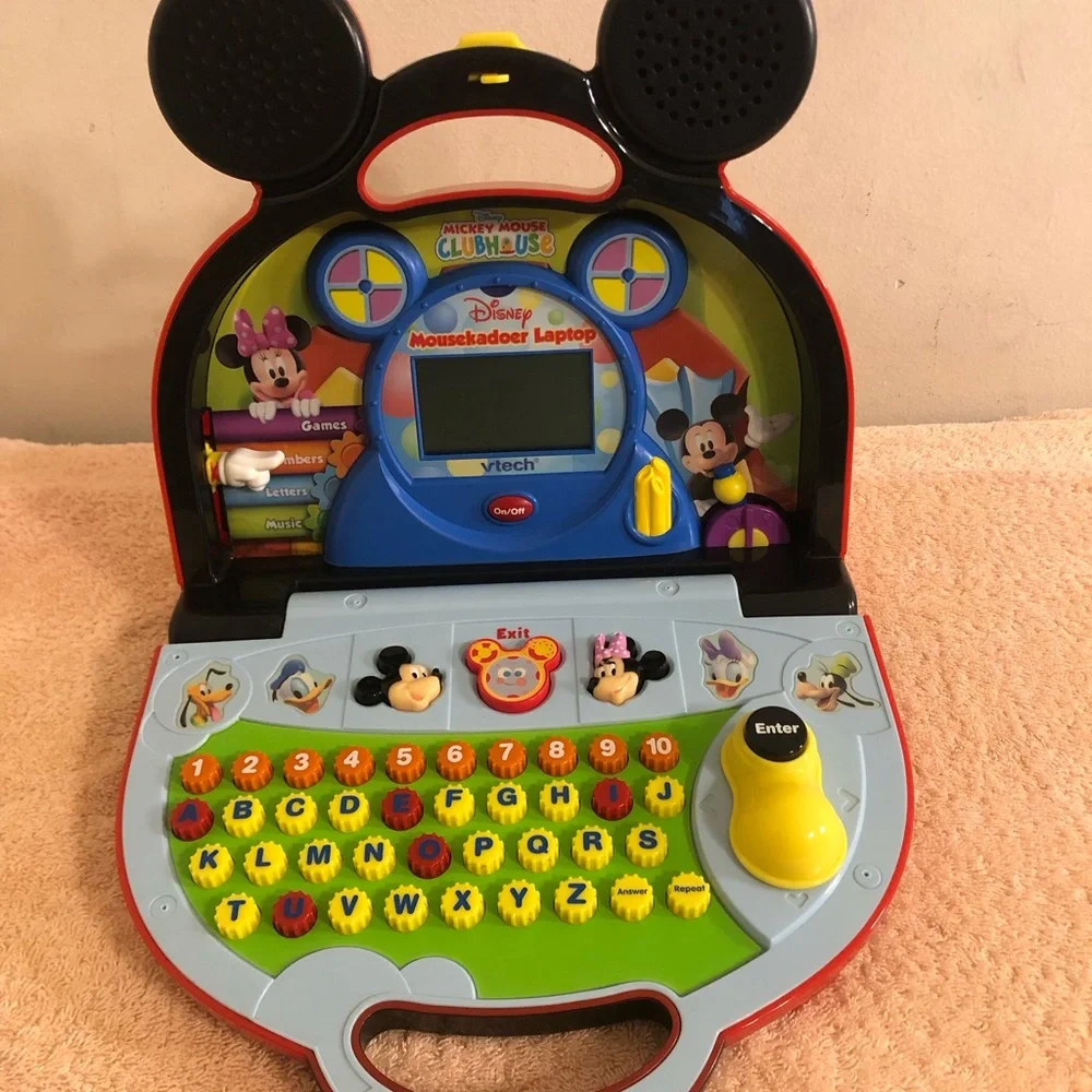 Vtech Mickey Mouse Clubhouse Mousekadoer Laptop #1039 WORKS